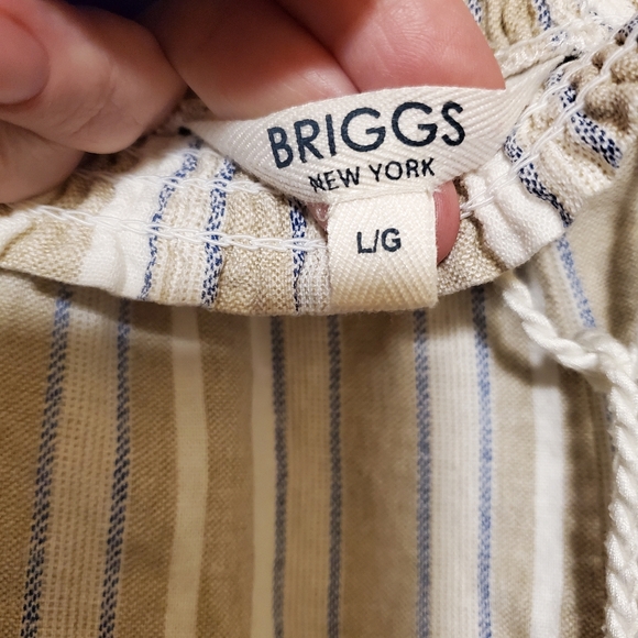 #2 -Briggs linen blend striped shorts - Picture 2 of 2